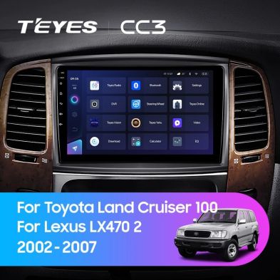 Штатная магнитола Teyes CC3 4/32 Toyota Land Cruiser LC 100 (2002-2007) Тип-C