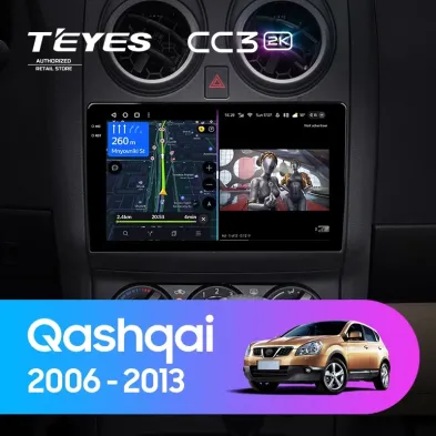 Штатная магнитола Teyes CC3 2K 6/128 Nissan Qashqai 1 J10 (2006-2013) F2