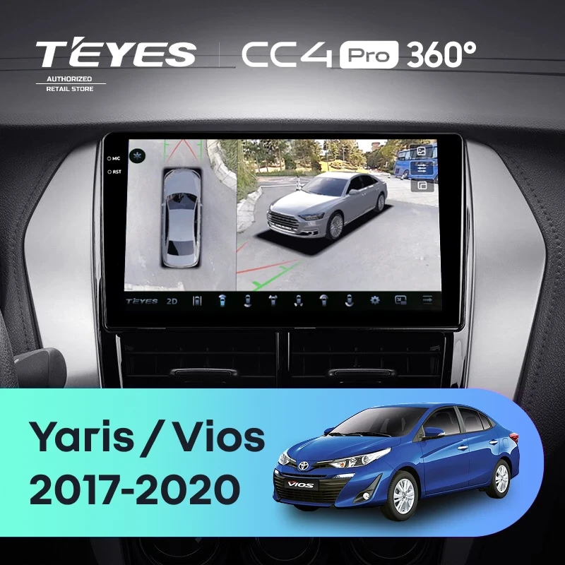 Штатная магнитола Teyes CC4 Pro 360 8/128 Toyota Yaris (2017-2020) F1